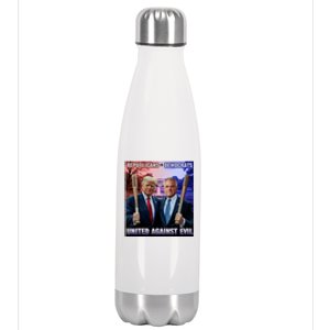 Republican Democrats United Against Evil Trump Kennedy Stainless Steel Insulated Water Bottle