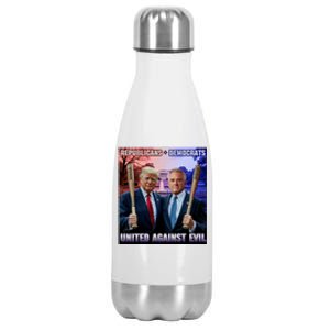 Republican Democrats United Against Evil Trump Kennedy Stainless Steel Insulated Water Bottle