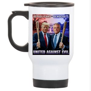 Republican Democrats United Against Evil Trump Kennedy Stainless Steel Travel Mug