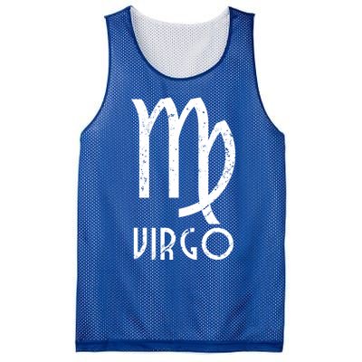 Retro Distressed Virgo Zodiac Sign Birthday Gift Mesh Reversible Basketball Jersey Tank