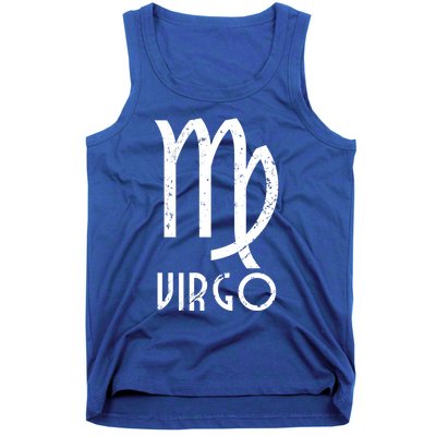 Retro Distressed Virgo Zodiac Sign Birthday Gift Tank Top