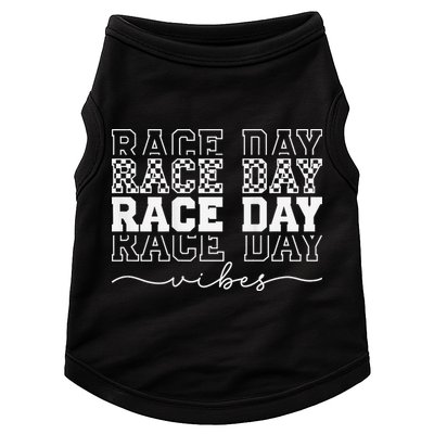Race Day Vibes Checkered Coquette Bow Car Racing Race Day Doggie Tank