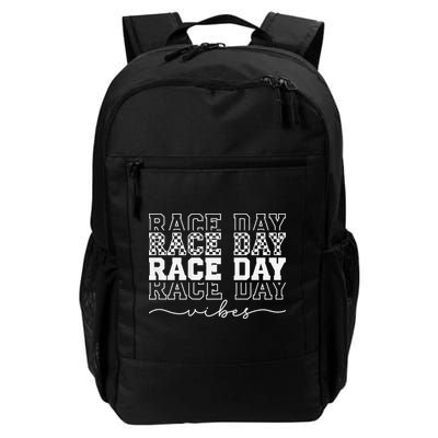 Race Day Vibes Checkered Coquette Bow Car Racing Race Day Backpack