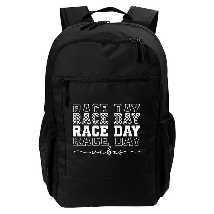 Race Day Vibes Checkered Coquette Bow Car Racing Race Day Backpack