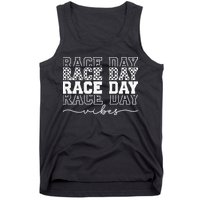 Race Day Vibes Checkered Coquette Bow Car Racing Race Day Tank Top