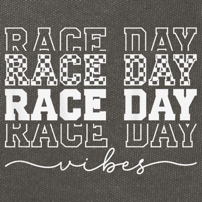 Race Day Vibes Checkered Coquette Bow Car Racing Race Day Cotton Canvas Backpack