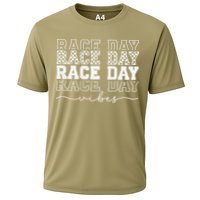 Race Day Vibes Checkered Coquette Bow Car Racing Race Day Cooling Performance Crew T-Shirt