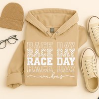 Race Day Vibes Checkered Coquette Bow Car Racing Race Day Hoodie