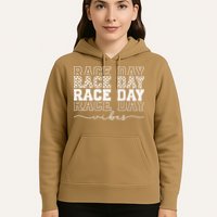 Race Day Vibes Checkered Coquette Bow Car Racing Race Day Hoodie