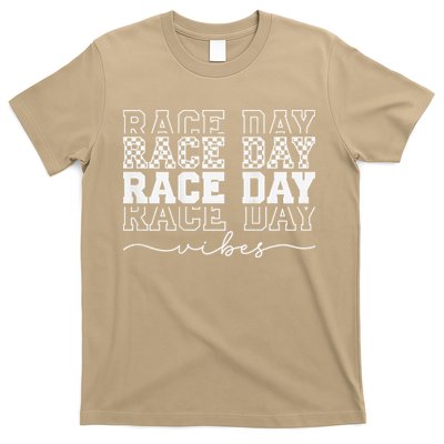 Race Day Vibes Checkered Coquette Bow Car Racing Race Day T-Shirt