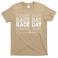 Race Day Vibes Checkered Coquette Bow Car Racing Race Day T-Shirt