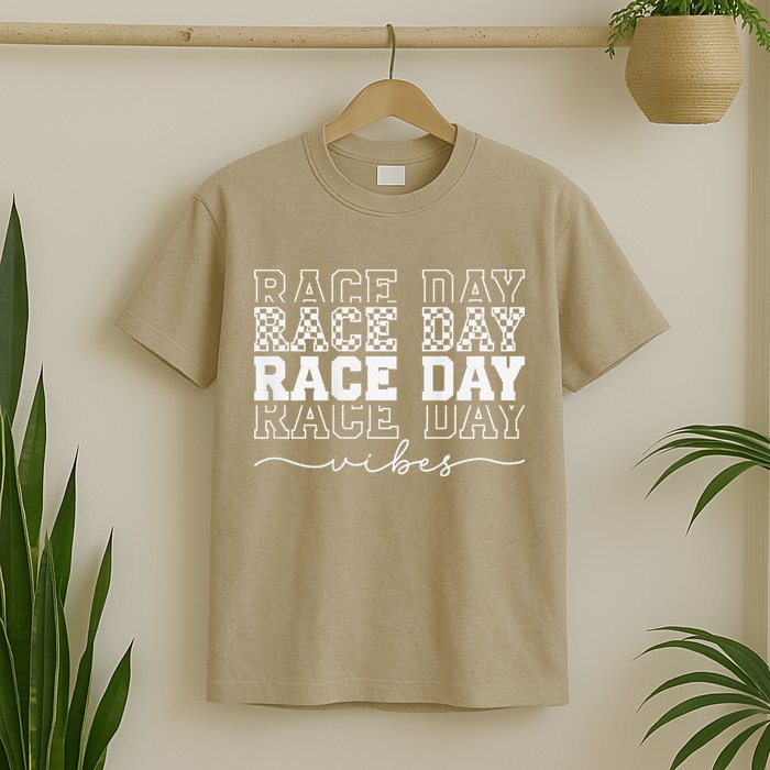 Race Day Vibes Checkered Coquette Bow Car Racing Race Day T-Shirt