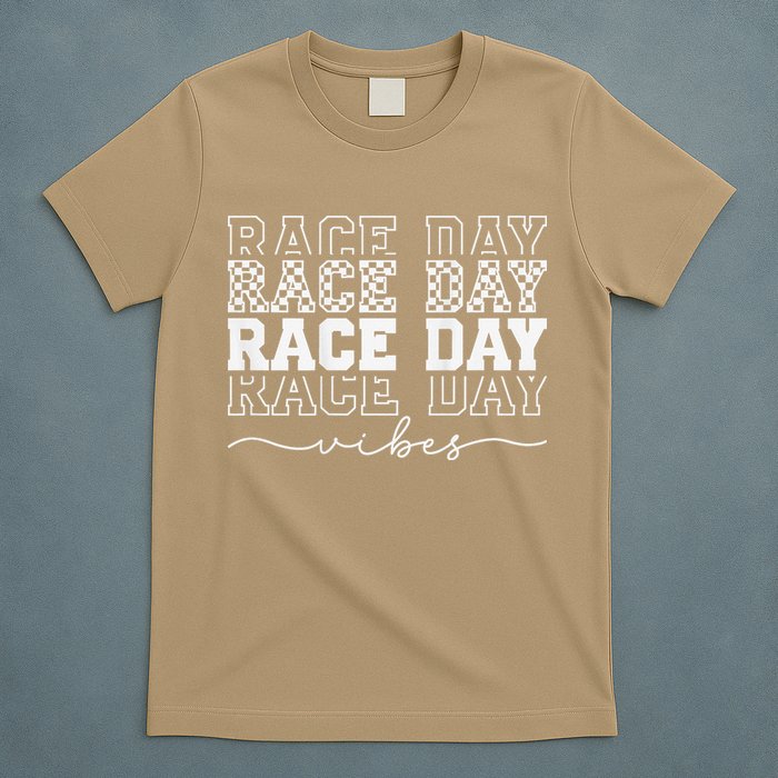 Race Day Vibes Checkered Coquette Bow Car Racing Race Day T-Shirt