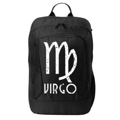 Retro Distressed Virgo Zodiac Sign Birthday Gift City Backpack