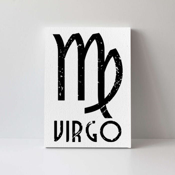 Retro Distressed Virgo Zodiac Sign Birthday Gift Canvas