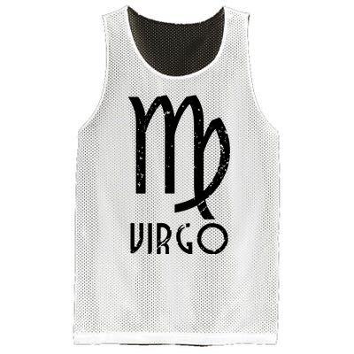 Retro Distressed Virgo Zodiac Sign Birthday Gift Mesh Reversible Basketball Jersey Tank