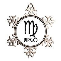 Retro Distressed Virgo Zodiac Sign Birthday Gift Metallic Star Ornament