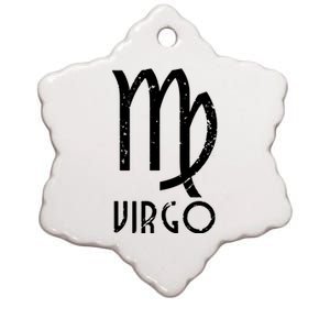 Retro Distressed Virgo Zodiac Sign Birthday Gift Ceramic Star Ornament