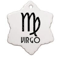 Retro Distressed Virgo Zodiac Sign Birthday Gift Ceramic Star Ornament