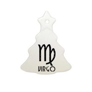 Retro Distressed Virgo Zodiac Sign Birthday Gift Ceramic Tree Ornament