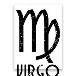 Retro Distressed Virgo Zodiac Sign Birthday Gift Poster