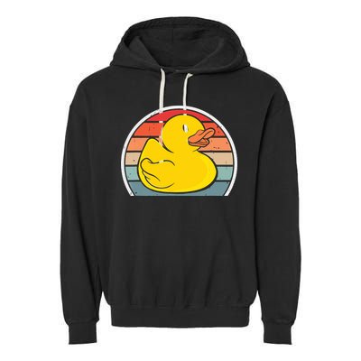 Rubber Duck Vintage Rubber Duckie Retro Garment-Dyed Fleece Hoodie