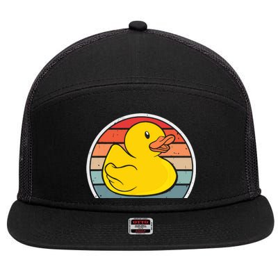 Rubber Duck Vintage Rubber Duckie Retro 7 Panel Mesh Trucker Snapback Hat