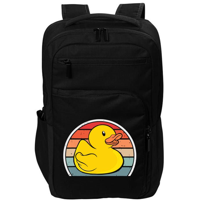 Rubber Duck Vintage Rubber Duckie Retro Impact Tech Backpack