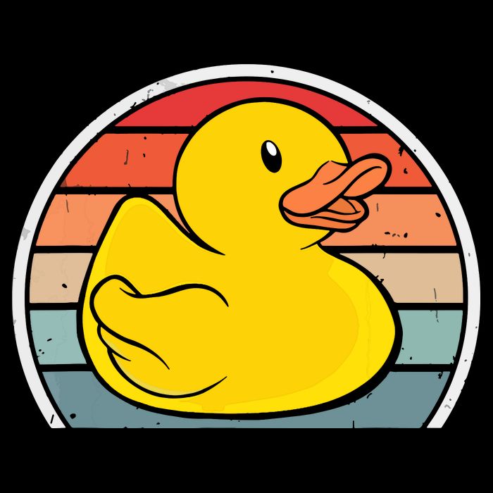 Rubber Duck Vintage Rubber Duckie Retro Impact Tech Backpack
