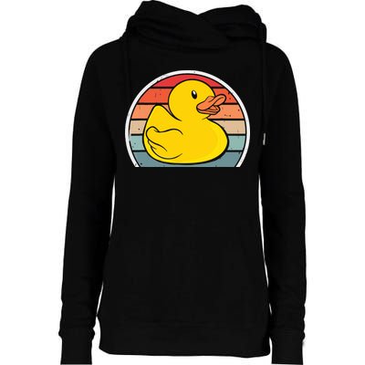 Rubber Duck Vintage Rubber Duckie Retro Womens Funnel Neck Pullover Hood