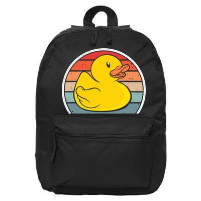 Rubber Duck Vintage Rubber Duckie Retro 16 in Basic Backpack