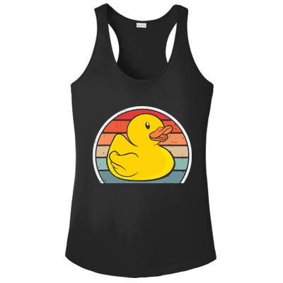Rubber Duck Vintage Rubber Duckie Retro Ladies PosiCharge Competitor Racerback Tank