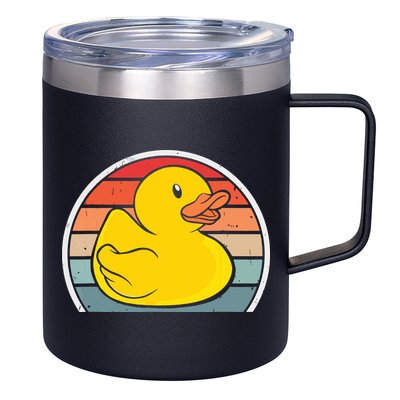 Rubber Duck Vintage Rubber Duckie Retro 12oz Stainless Steel Coffee Mug