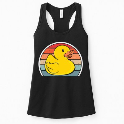 Rubber Duck Vintage Rubber Duckie Retro Womens Tank Top