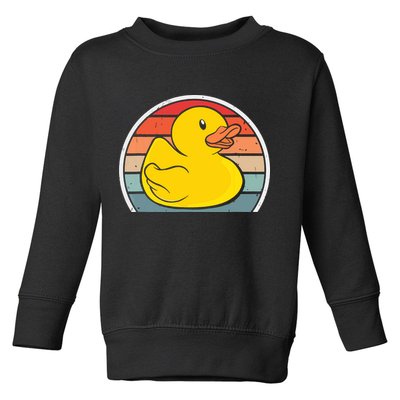 Rubber Duck Vintage Rubber Duckie Retro Toddler Sweatshirt