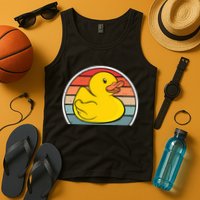 Rubber Duck Vintage Rubber Duckie Retro Tank Top