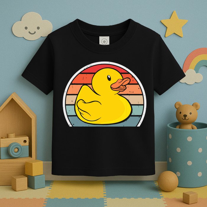 Rubber Duck Vintage Rubber Duckie Retro Toddler T-Shirt