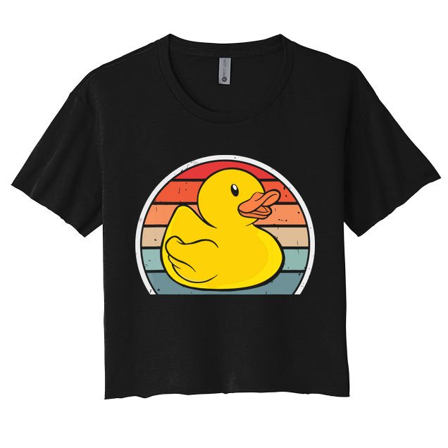 Rubber Duck Vintage Rubber Duckie Retro Crop Top