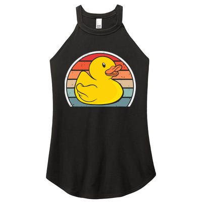 Rubber Duck Vintage Rubber Duckie Retro Women's Perfect Tri Rocker Tank