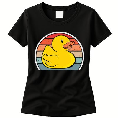 Rubber Duck Vintage Rubber Duckie Retro Womens T-Shirt