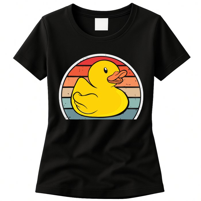 Rubber Duck Vintage Rubber Duckie Retro Womens T-Shirt