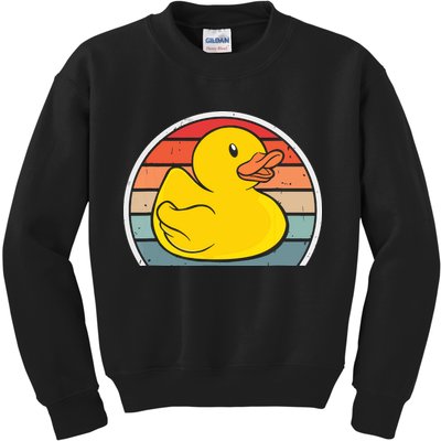 Rubber Duck Vintage Rubber Duckie Retro Kids Sweatshirt