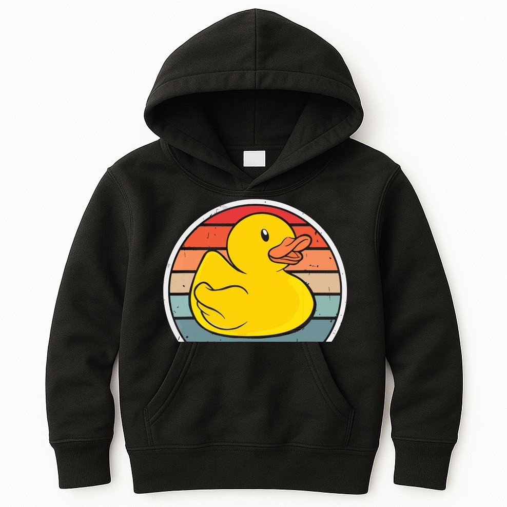 Rubber Duck Vintage Rubber Duckie Retro Kids Hoodie