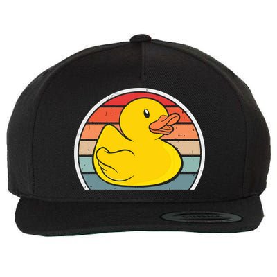 Rubber Duck Vintage Rubber Duckie Retro Wool Snapback Cap