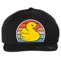 Rubber Duck Vintage Rubber Duckie Retro Wool Snapback Cap