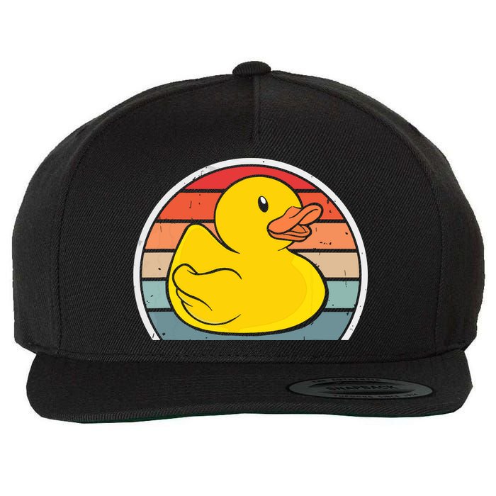 Rubber Duck Vintage Rubber Duckie Retro Wool Snapback Cap