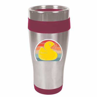 Rubber Duck Vintage Rubber Duckie Retro 16oz Travel Tumbler