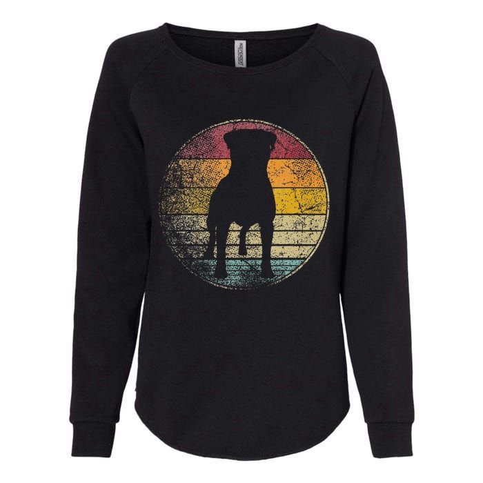 Rottweiler Dog Vintage Distressed Retro Style Silhouette Womens California Wash Sweatshirt