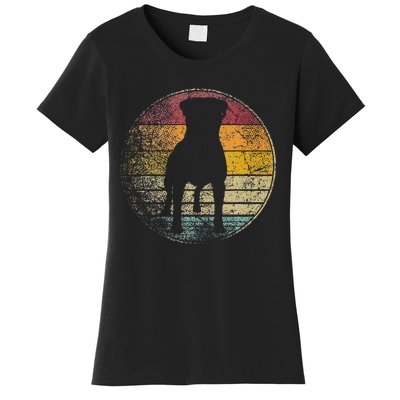 Rottweiler Dog Vintage Distressed Retro Style Silhouette Women's T-Shirt