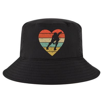 Roller Derby Vintage Design Retro Skater Player Heart Sport Gift Cool Comfort Performance Bucket Hat